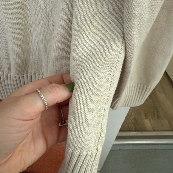Womens Jeanne Pierre Beige Cream Pullover Crew Neck Sweater Size 3XL - Picture 2 of 5